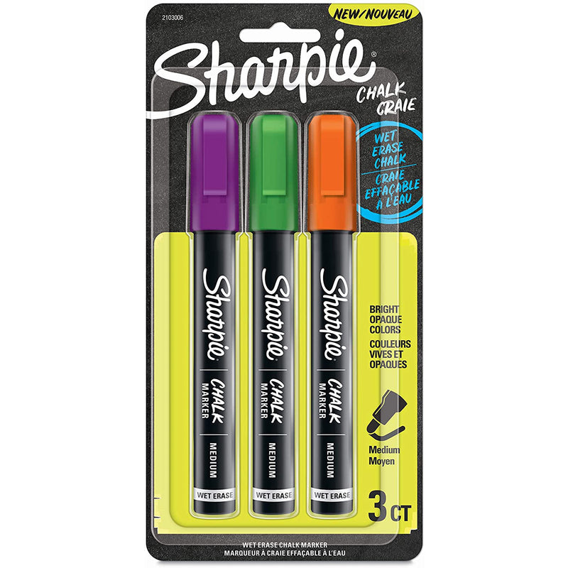 Sharpie 2103006 Medium Tip Chalk Marker, Pack of 3