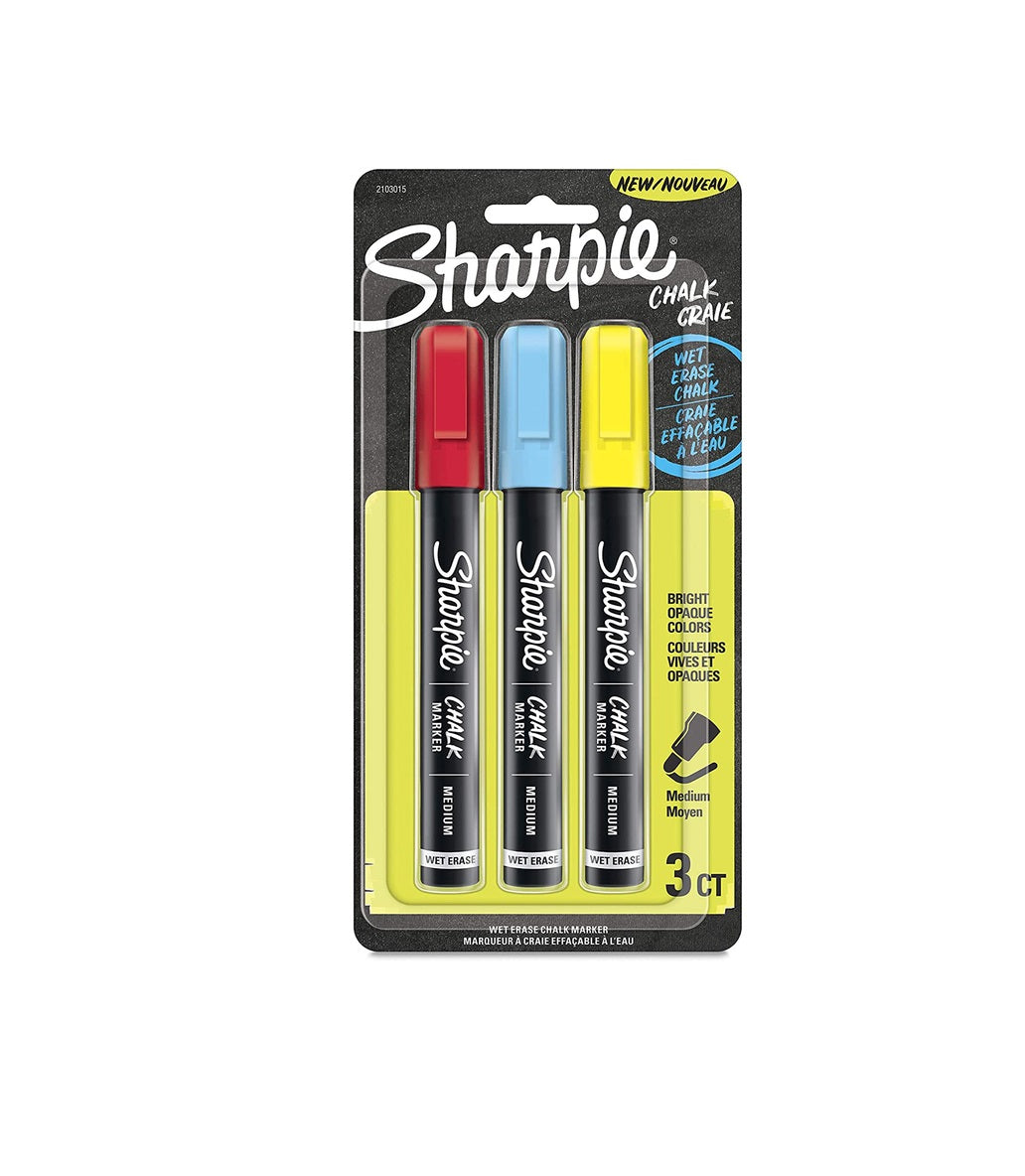 Sharpie 2103015 Medium Tip Chalk Marker, Pack of 3