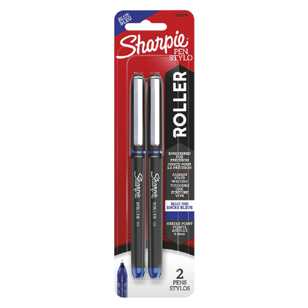 Sharpie 2093198 Rollerball Pen, Blue, 2 Pack