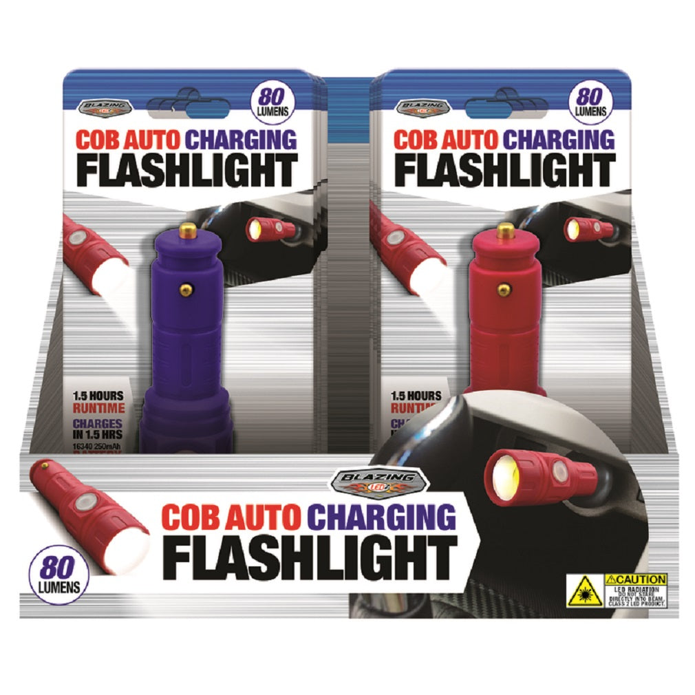 Shawshank 702900 LED Rechargeable Flashlight, Blue/Red