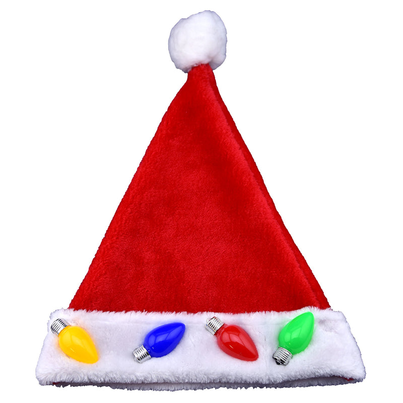 Shawshank LEDz 702831 Magic Seasons LED Christmas Santa Hat, Plush