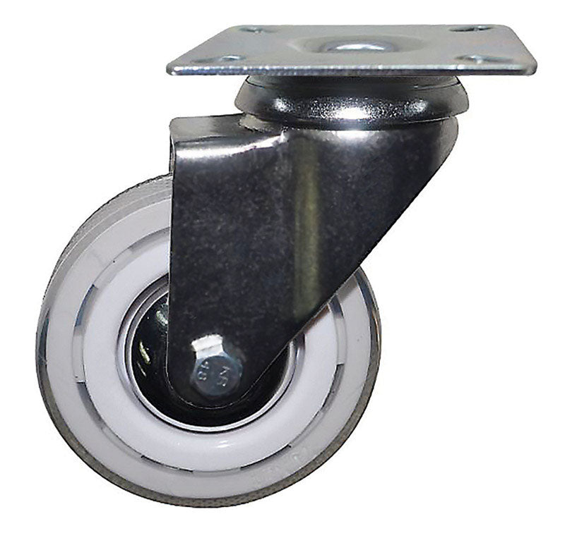 Shepherd Hardware 6265 Swivel Caster, Polyurethane, White, 3"