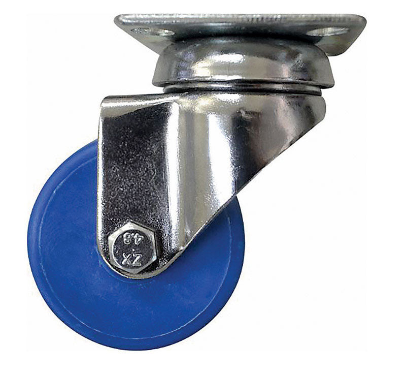 Shepherd Hardware 6272 Swivel Caster, Polypropylene, Blue, 2", 2PK