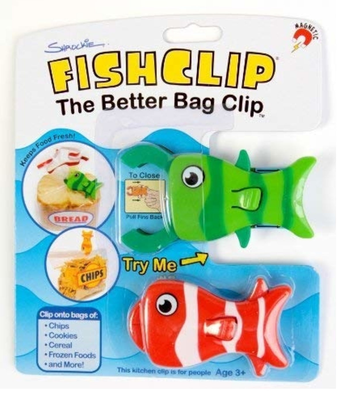 Shrockie 203 Magnetic Fish Clip, 3", Plastic