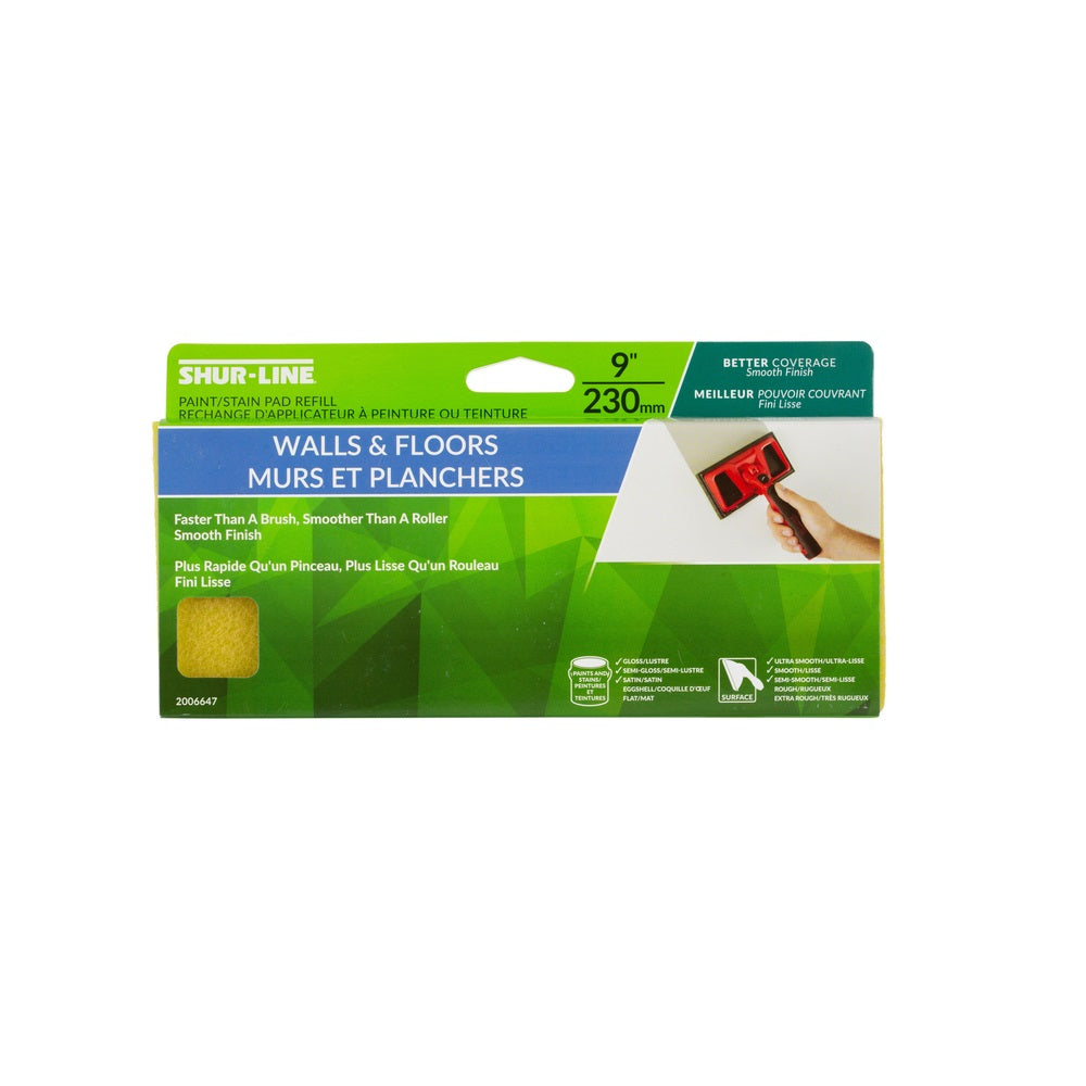 Shur-Line 1883441 Flat Surfaces Paint Pad,  Flocked Foam