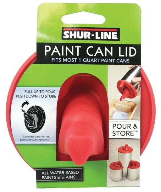 Shur-Line 2001953 Quart Store & Pour Paint Can Lid, Red