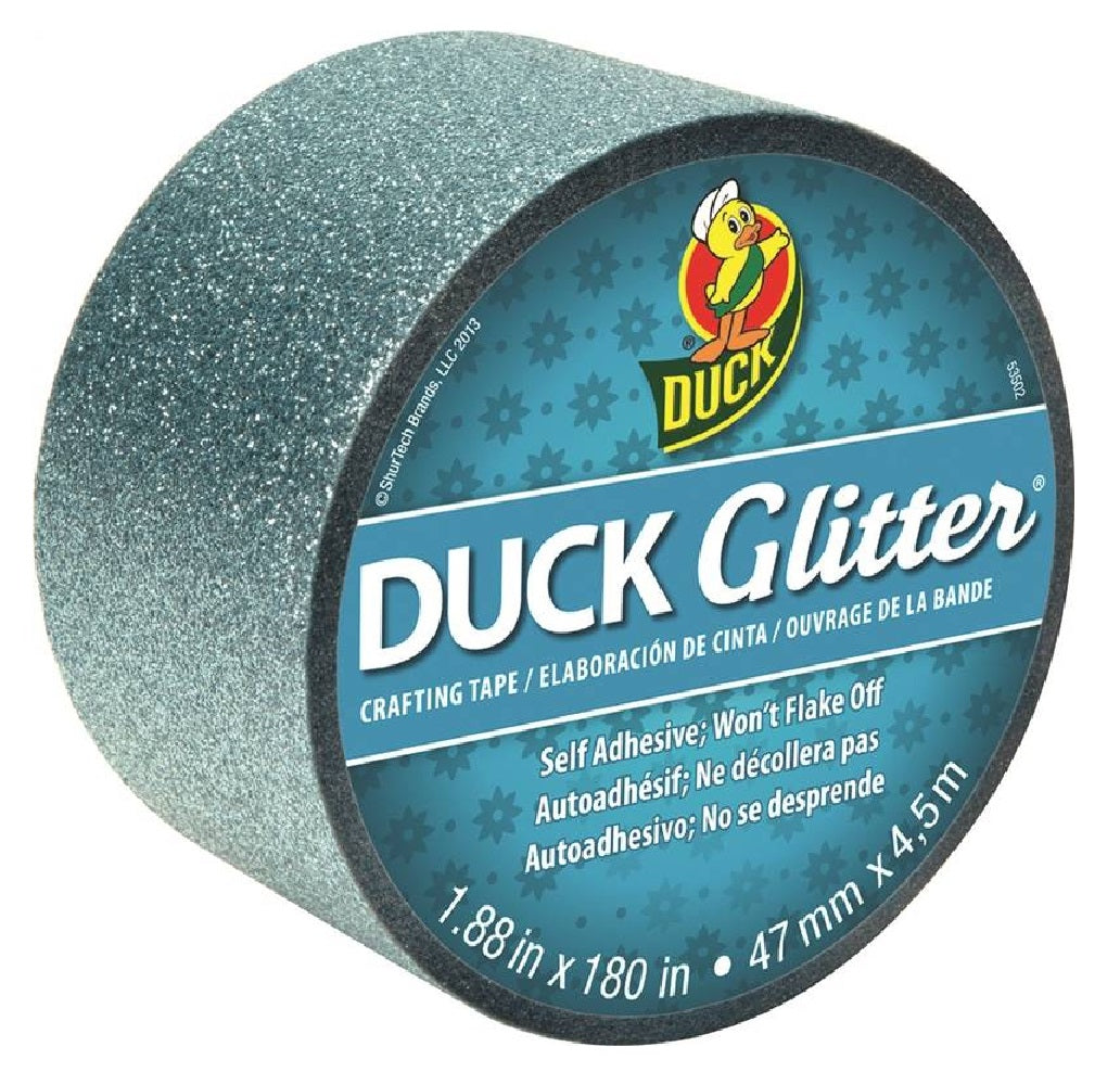 Shurtech Brands 282491 Duck Glitter Tape, Aqua, 5 Yards