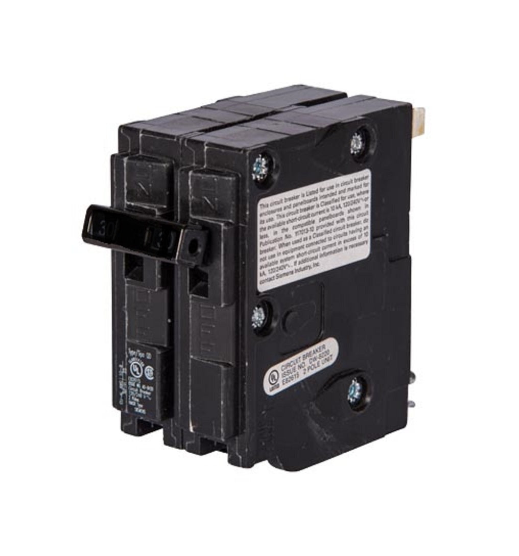 Siemens D230 Double Pole Circuit Breaker, 30 Amp