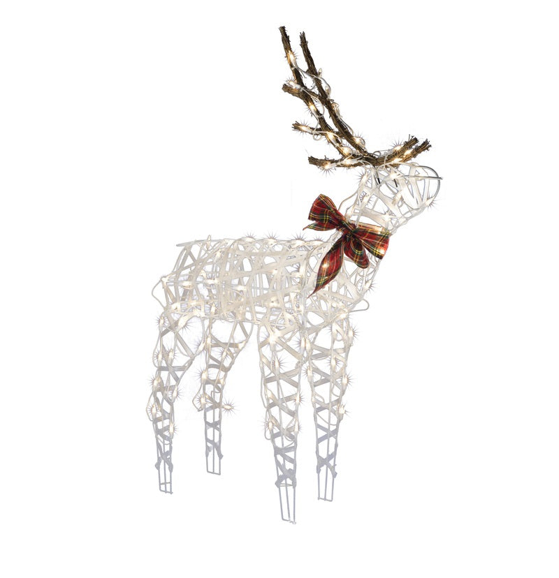 Sienna  R6404124 3D Wire Buck Lighted Deer, White