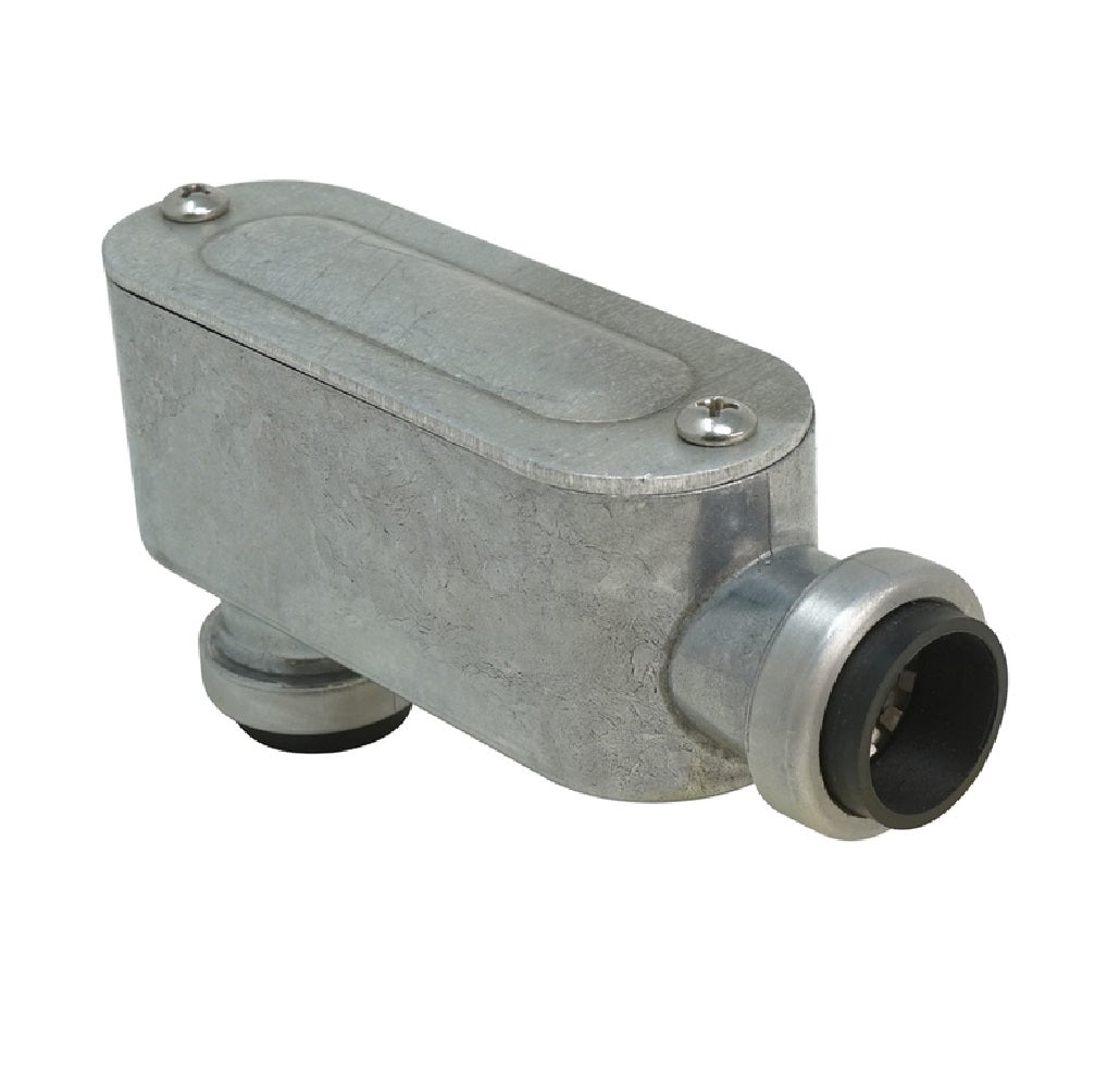 Southwire 65074001 SimPush Conduit Body For EMT, Aluminum, 1/2 Inch