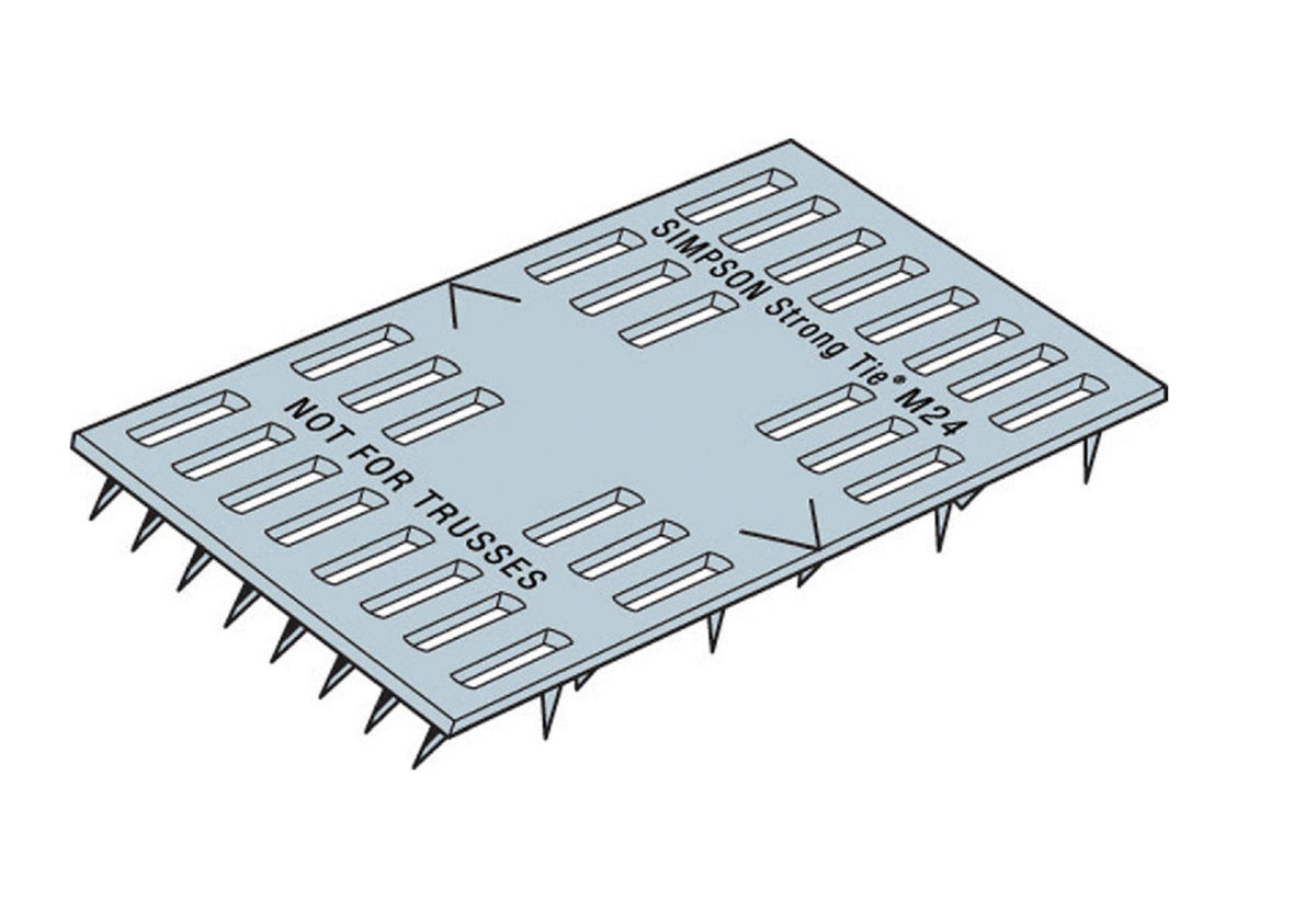 Simpson Strong-Tie MP24 Mending Plate, Galvanized, Steel, Box of 100