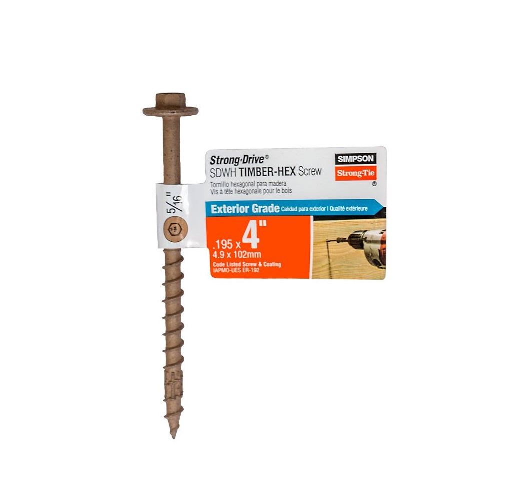 Simpson Strong-Tie SDWH19400DB-RP1 Timber Screw, 4 Inch — Life and Home