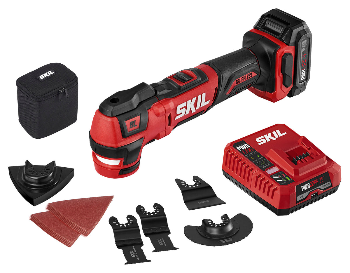 Skil OS592702 PWRCore 12 Brushless Oscillating MultiTool, 12V, 2AH