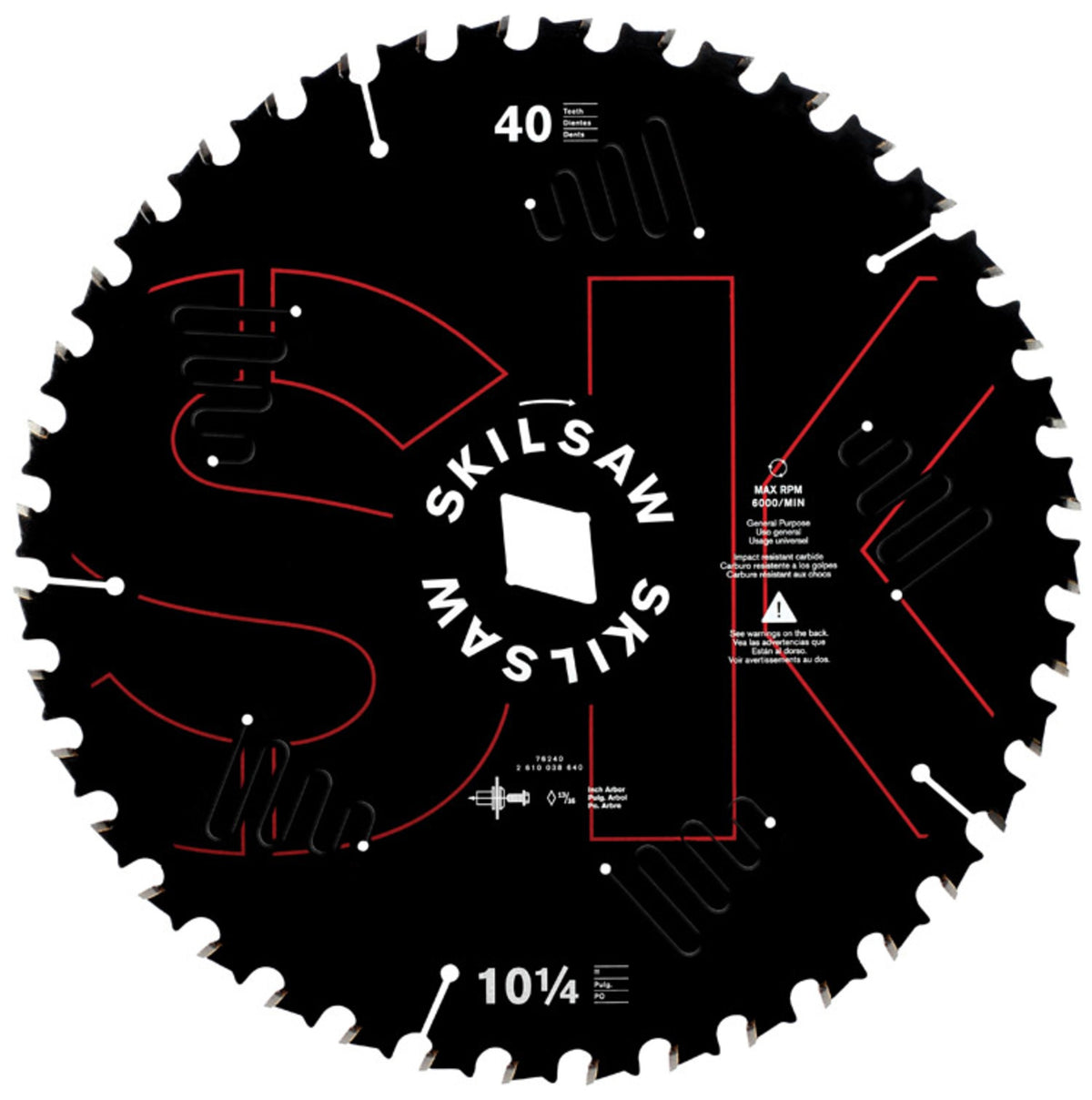 Skilsaw 76240 Circular Saw Blade, 10-1/4" x 13/16"