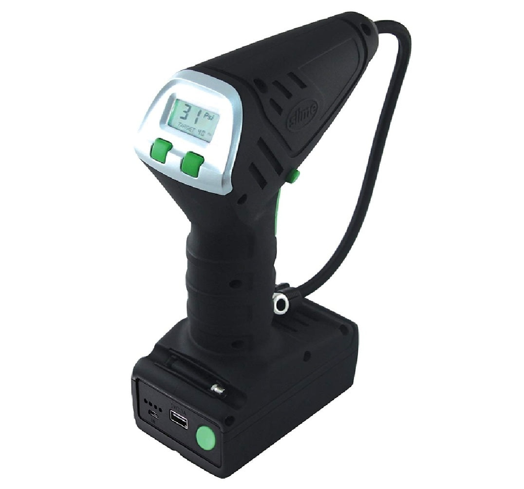Slime 40057 Cordless Tire Inflator, Black, 12 V