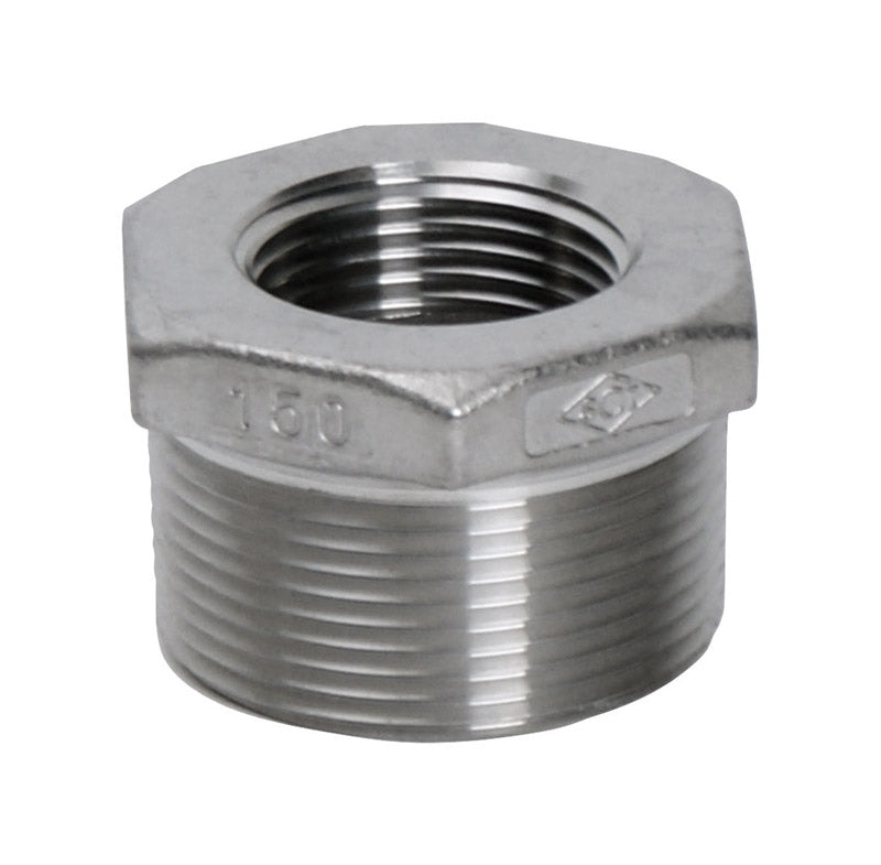 Smith Cooper S3014HB010006B Hex Bushing, Stainless Steel, 3/4" x 1"