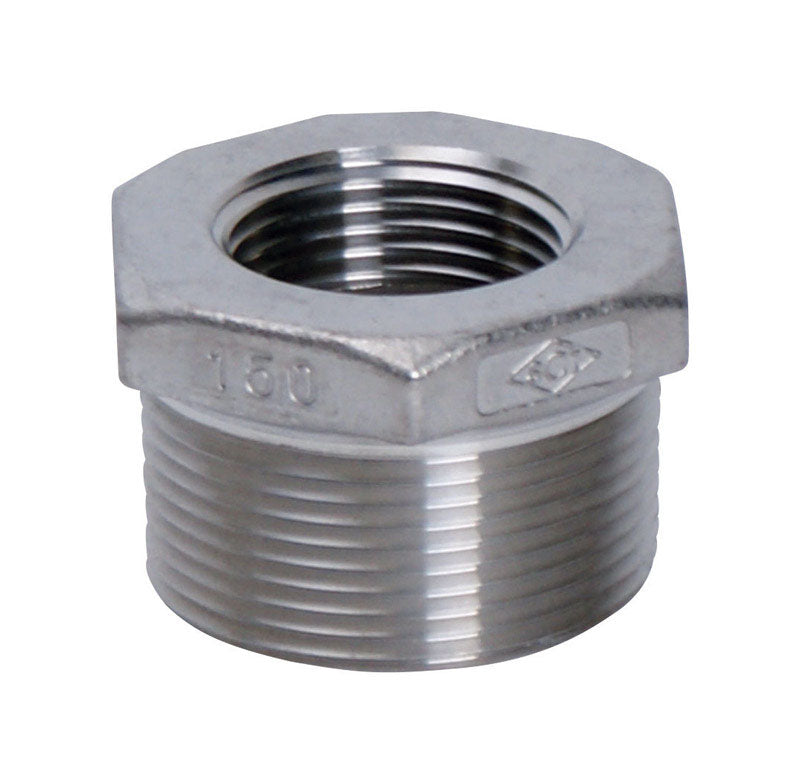 Smith Cooper S3014HB010004B Hex Bushing Stainless Steel, 1-1/2" x 1"