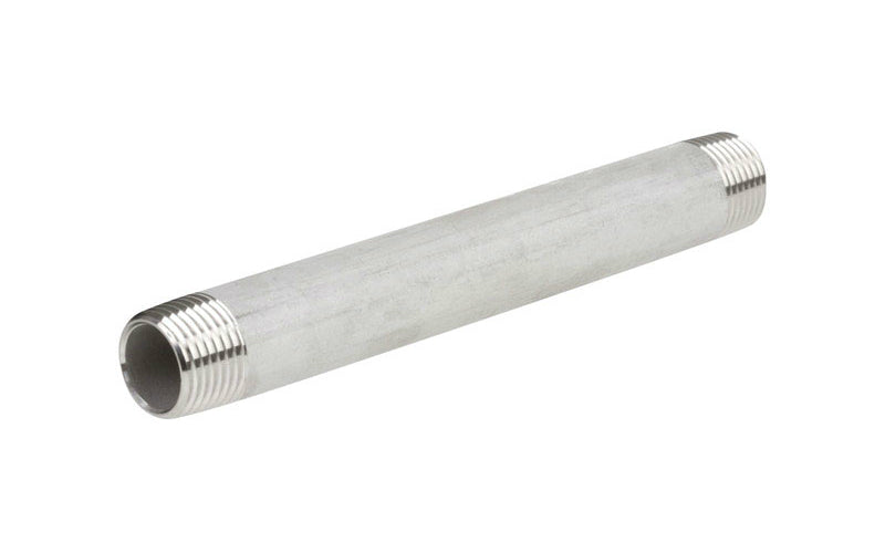 Smith Cooper S8344NI012060B Schedule 40 Welded Nipple, Stainless Steel, 1-1/4" x 6"