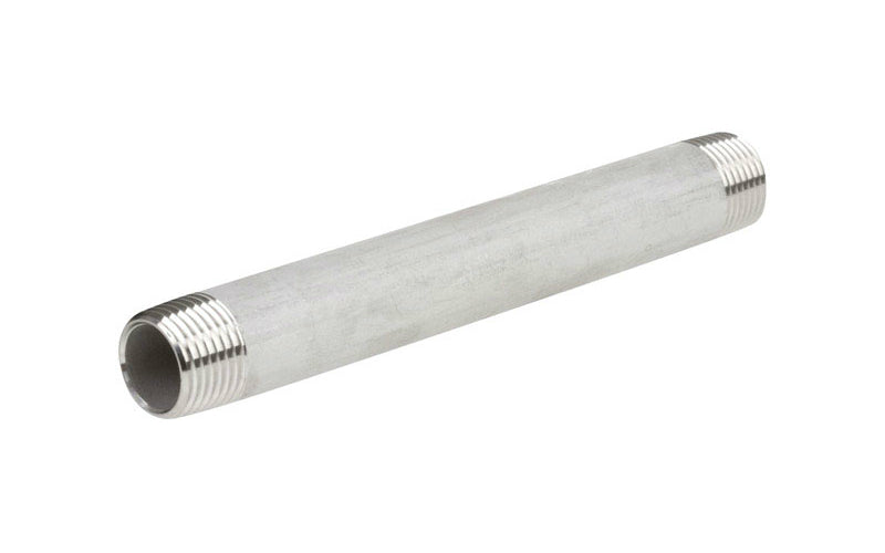 Smith Cooper S8344NI010040B Schedule 40 Welded Nipple, Stainless Steel, 4" x 1"