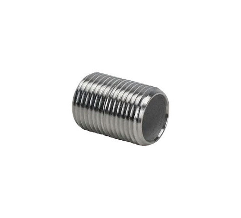 Smith Cooper S8344NI010014B Schedule 40 Close Pipe Nipple, Stainless Steel, 1"