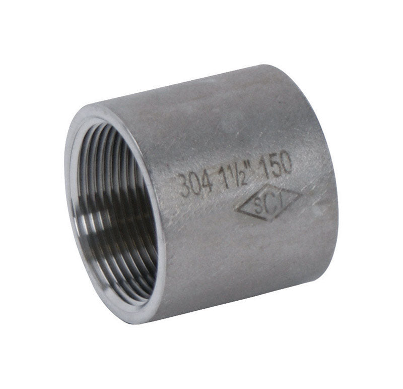 Smith Cooper S3014RC010004B Socket Weld Reducing Coupling, Stainless Steel, 1/2" x 1"