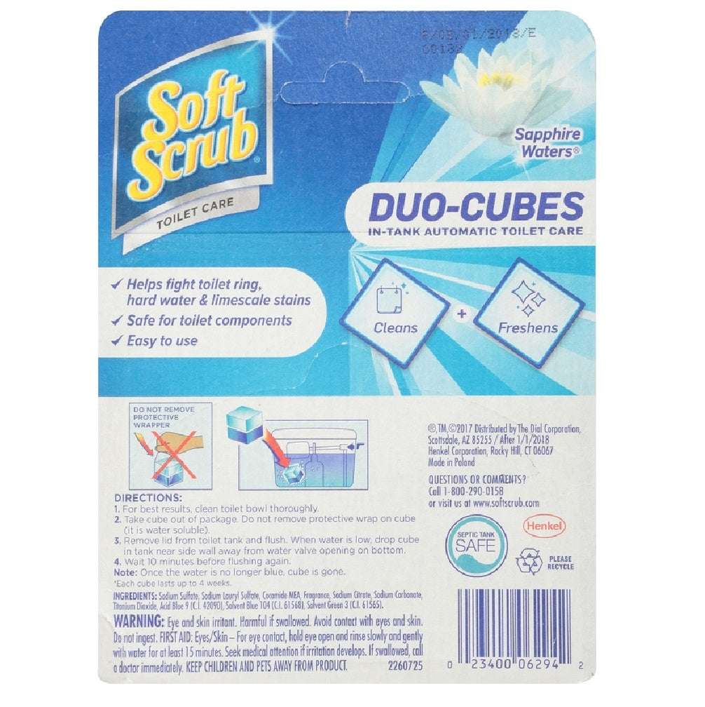 Soft Scrub 62942 Duo-Cubes In-Tank Toliet Cleaner Tablet, 7.04 Oz
