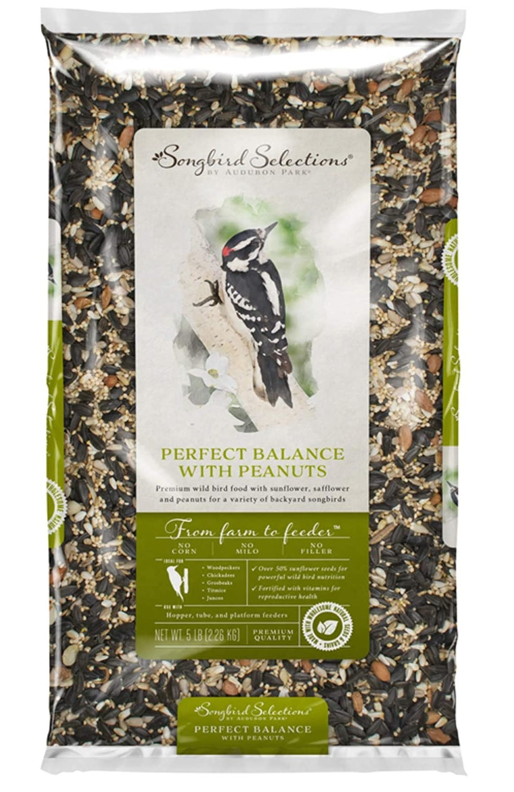 Songbird Selections 13624 Perfect Balance with Peanuts Wild Bird Food, 5 Lbs