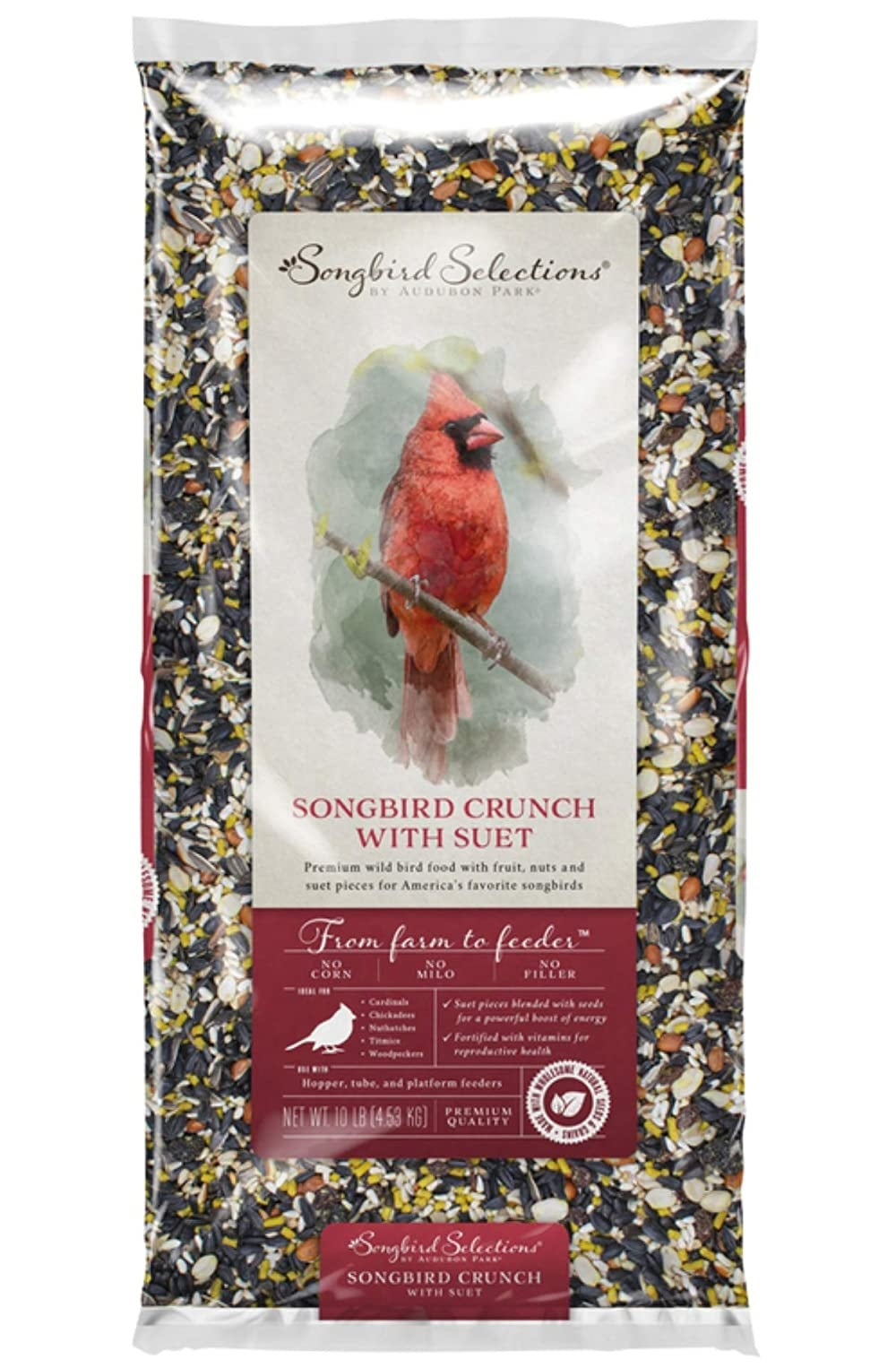 Songbird Selections 13632 Songbird Crunch Wild Bird Food, 10 Lbs