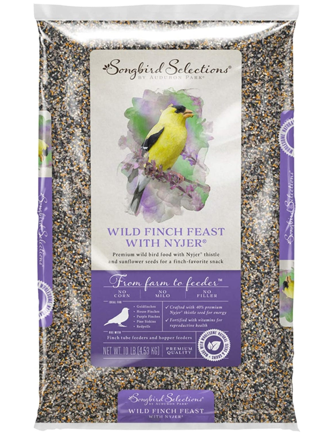Songbird Selections 13634 Wild Finch Feast with Nyjer Wild Bird Food, 10 Lbs