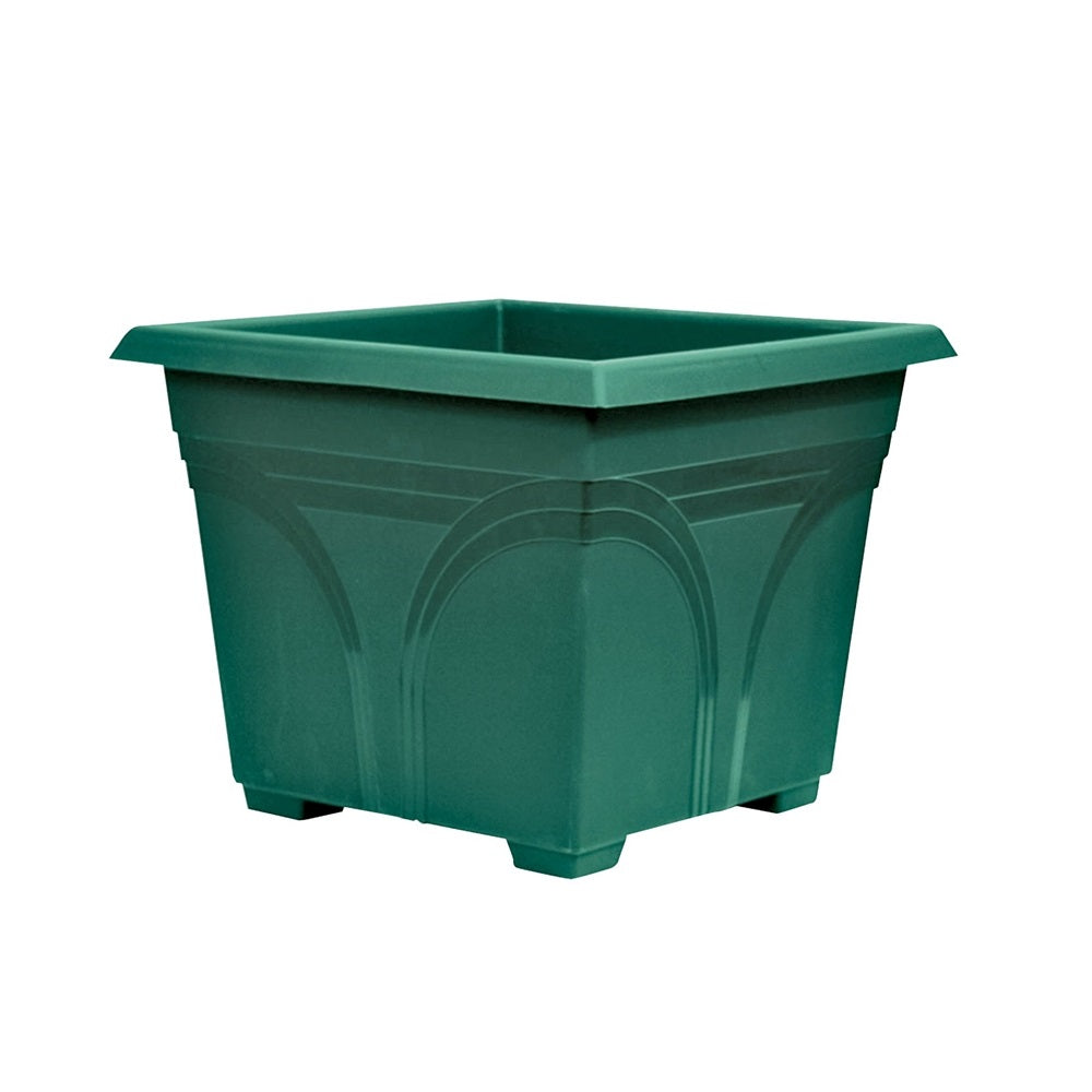 Southern Patio DP1510OG Square Deck Planter, 15", Green