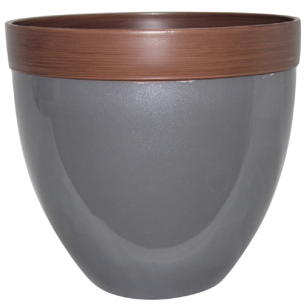 Southern Patio HDR-046905 Devyn Planter, Steel Grey, 14.5 In