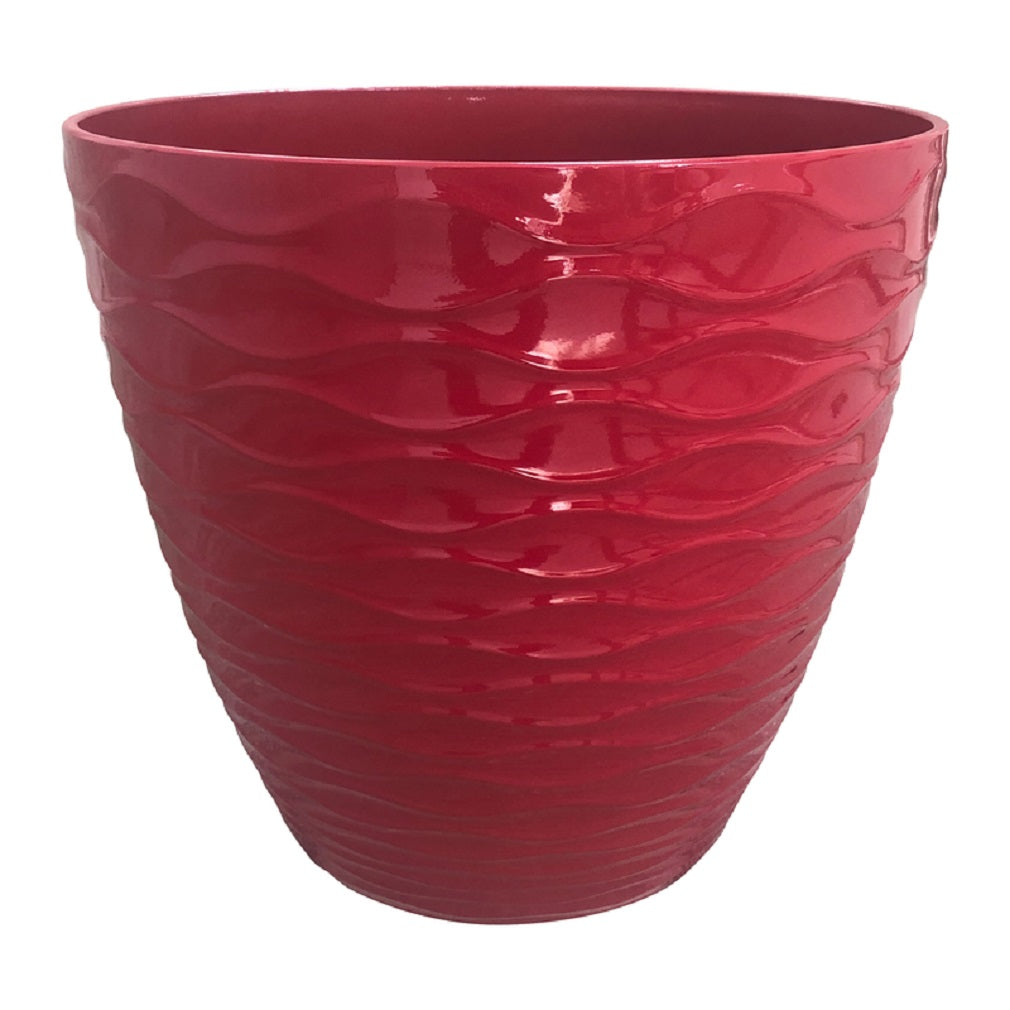 Southern Patio HDR-081388 Patio Planter, Resin, Bright Red