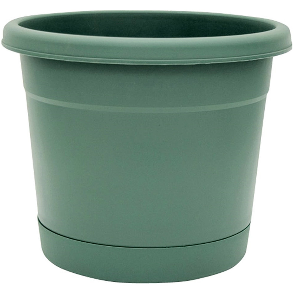 Southern Patio RN0812OG Rolled Rim Planter, Green, 8"