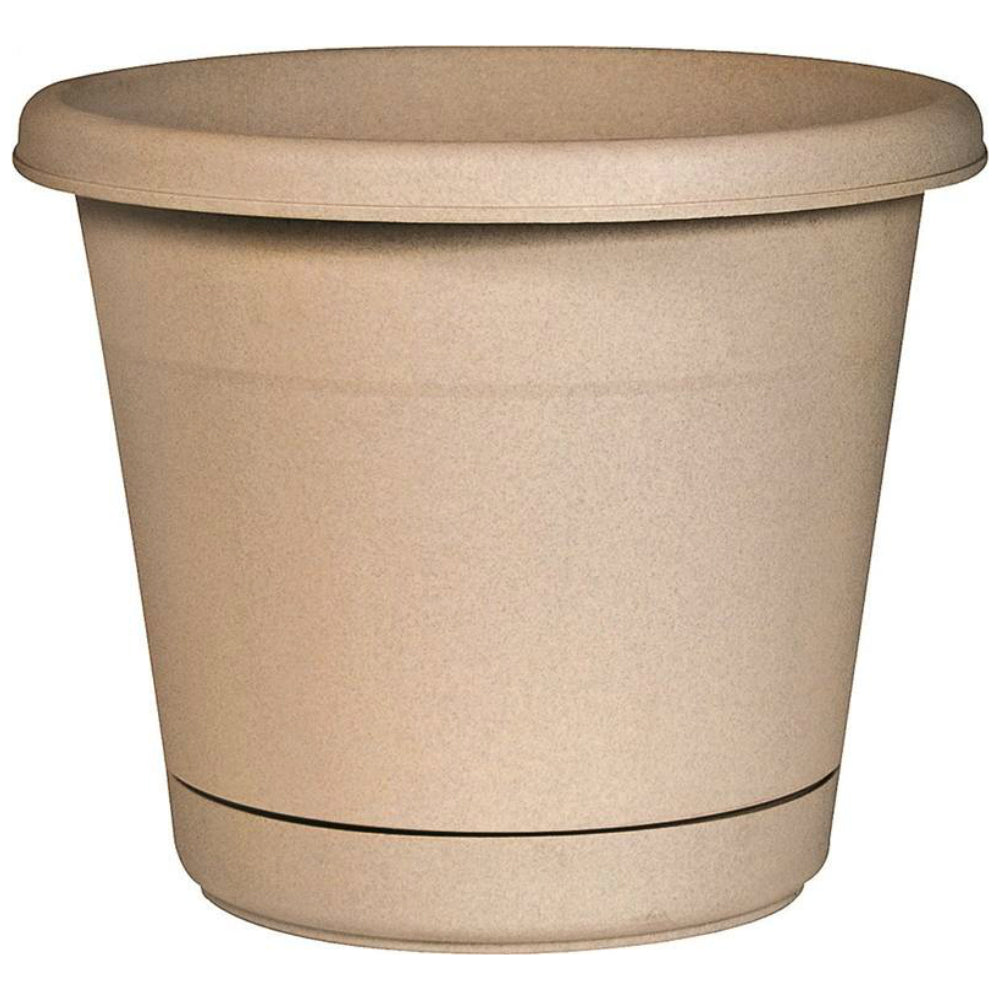 Southern Patio RN1207TA Rolled Rim Planter, Plastic, 12 Inch