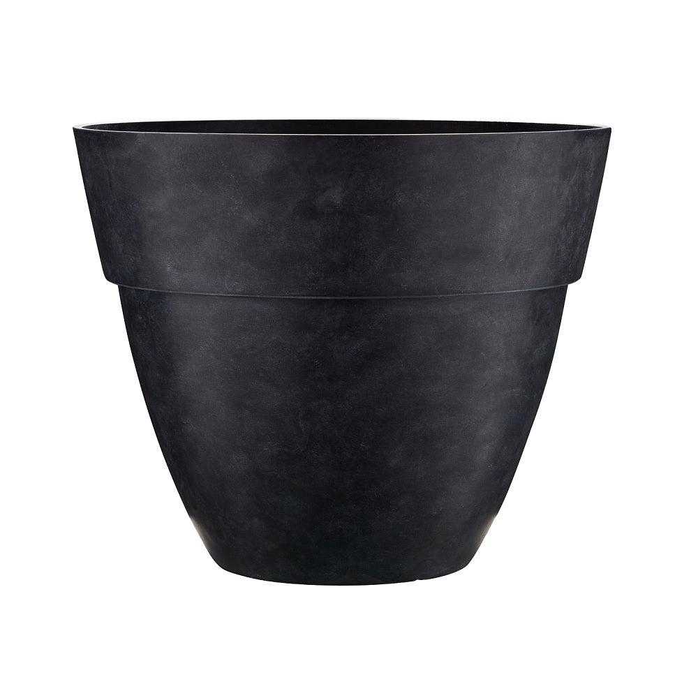 Southern Patio RUB-091554 Lota Planter, Rubber, Black/Gray