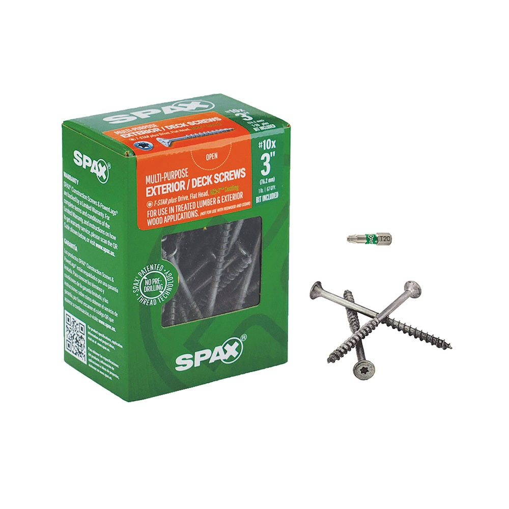 Spax 4191670500754 Flat Head Multi-Purpose Screws, 1 Lbs