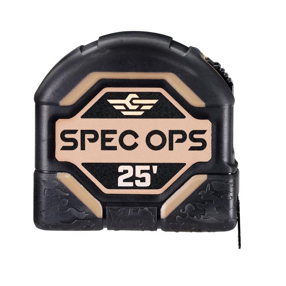 Spec Ops SPEC-TM25 Tape Measure, 25 Feet, Black