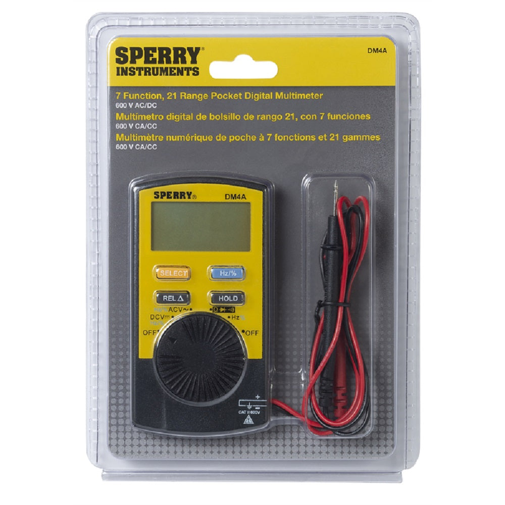 Sperry DM4A Digital Multimeter, Yellow