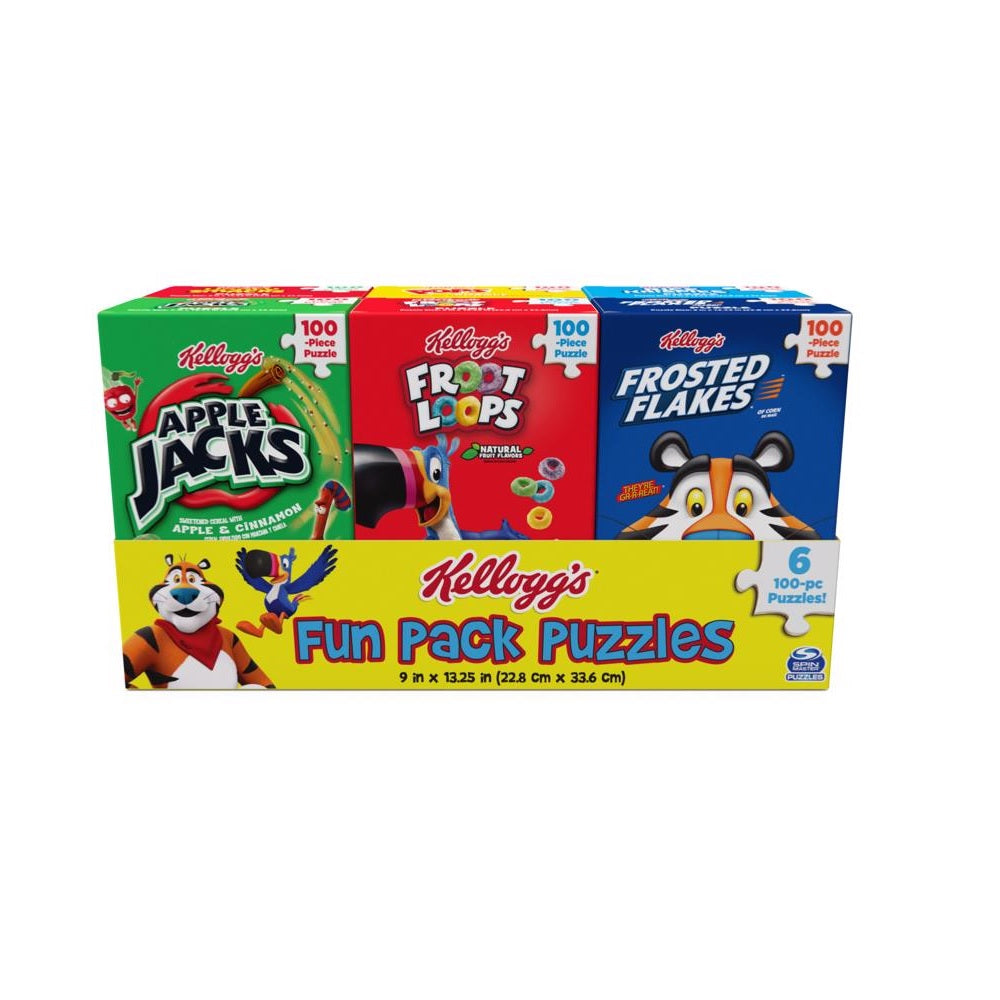Spin Master 6062175 Kellogg's Cereal Fun Pack Puzzles, Multicolored