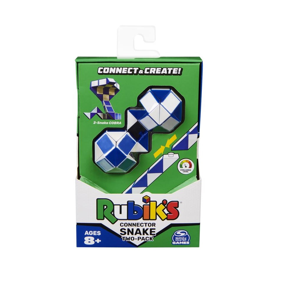 Spin Master 6064839 Rubik's Snake 3D Puzzle Game, Blue/White