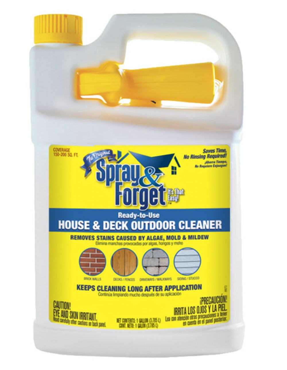 Spray & Forget SFDRTUG04 House & Deck Cleaner, 1 Gallon