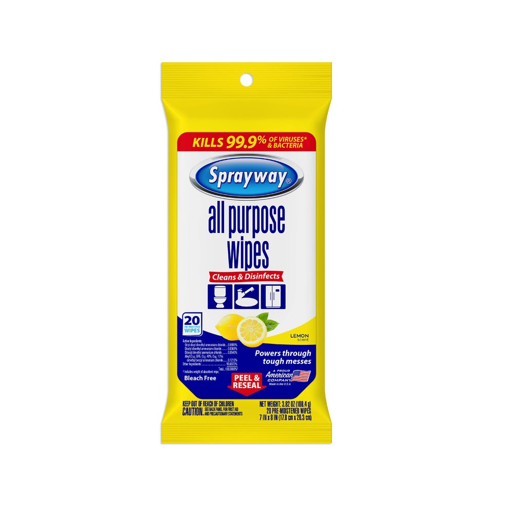 Sprayway SW5017R Disinfecting Wipes, Fabric