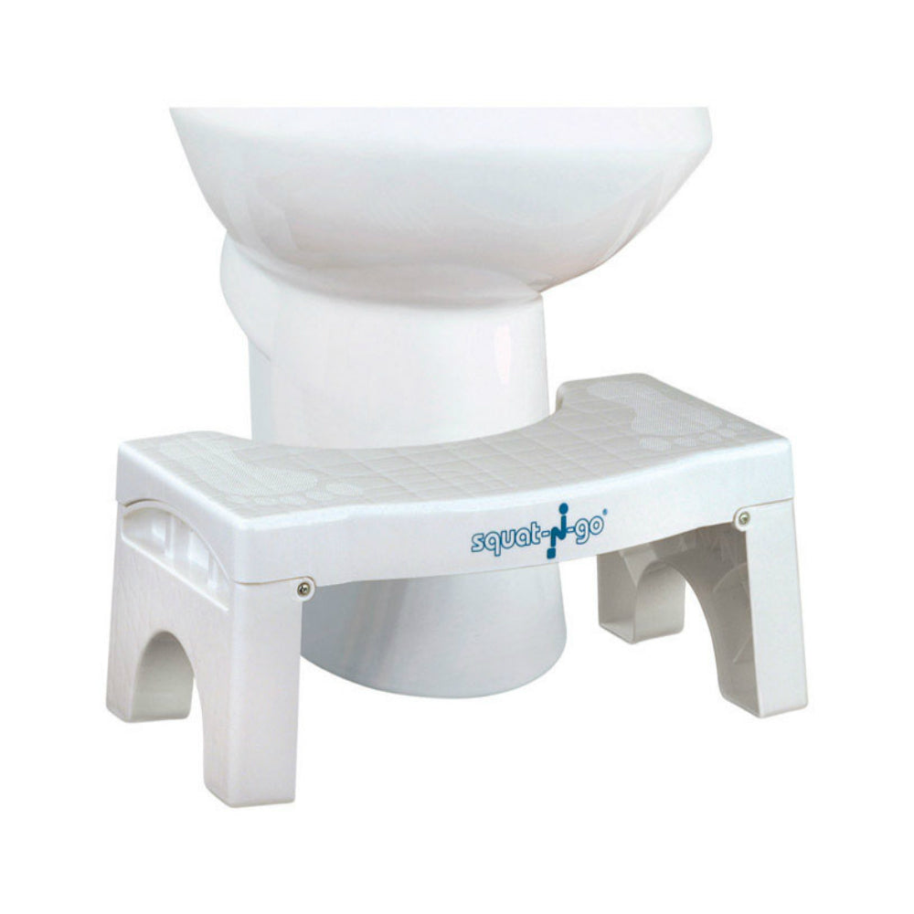 Squat-N-Go 714983268349 Foldable Toilet Stool, White, 7 In