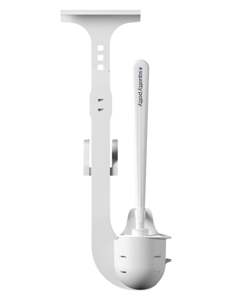 Squatty Potty INVISIBRUSH-CC Invisibrush As Seen On TV Toilet Brush & Caddy, White