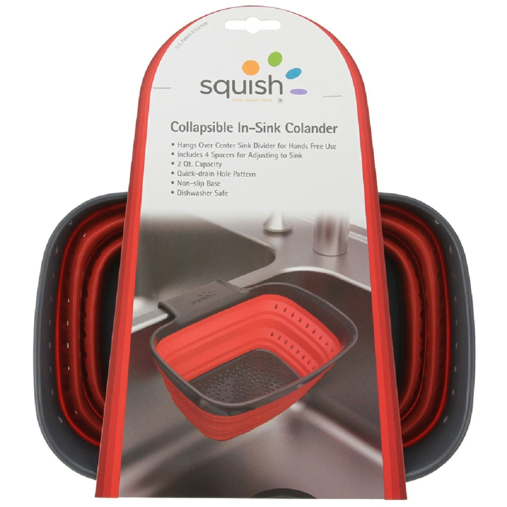 Squish 41146 In Sink Collapsible Colander, 2 Quart