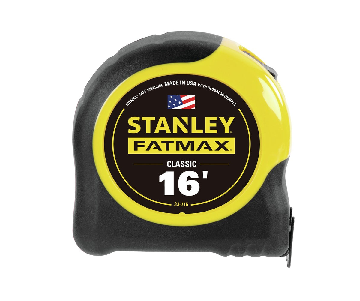Stanley 33-716 FatMax Tape Rule, 16 Feet x 1-1/4 Inch, Yellow/Black
