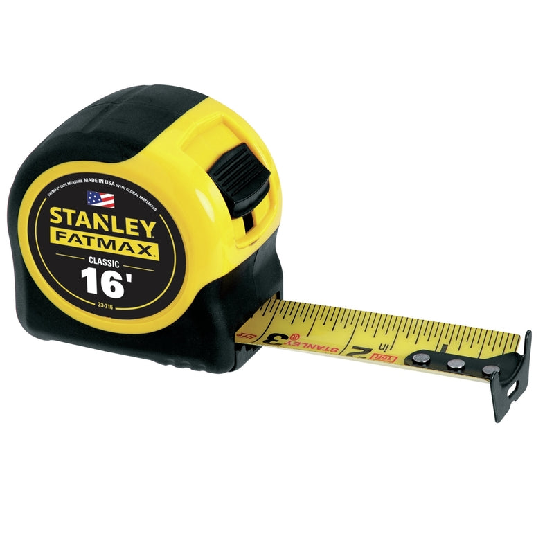 Stanley 33-716 FatMax Tape Rule, 16 Feet x 1-1/4 Inch, Yellow/Black