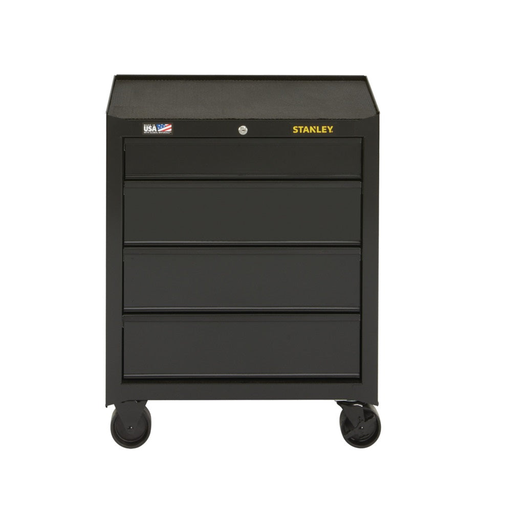 Stanley STST22742BK 4 Drawer Rolling Tool Cabinet, 8030 cu-in Storage, Steel, Black