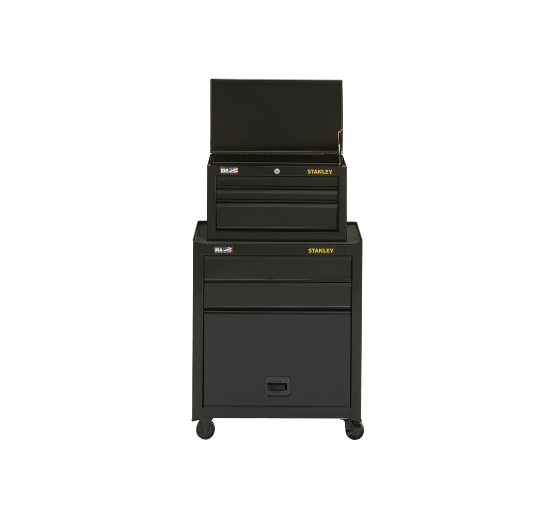 Stanley STST22656BK 5-Drawer Tool Chest and Cabinet, 10,227 cu-in Storage, Black