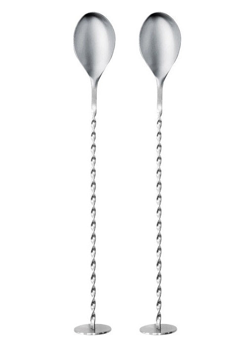 Starfrit 080364012CLIP Gourmet Cocktail Spoons, Silver, Stainless Steel